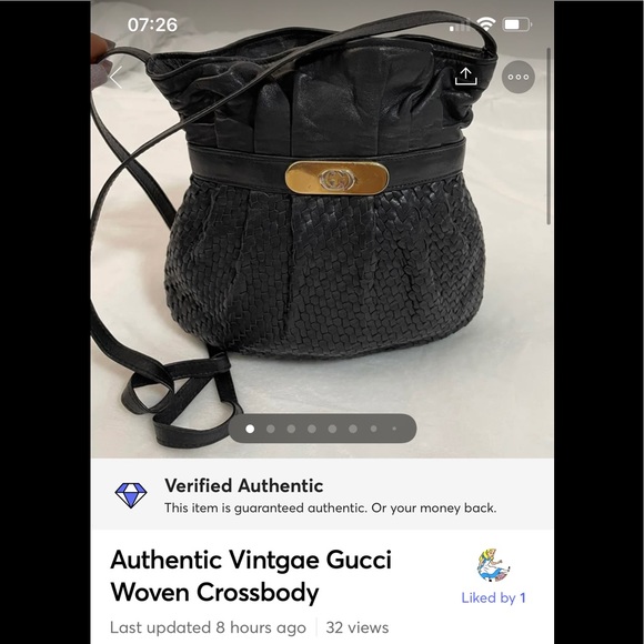 Gucci Handbags - Vintage Gucci Woven Crossbody Bag